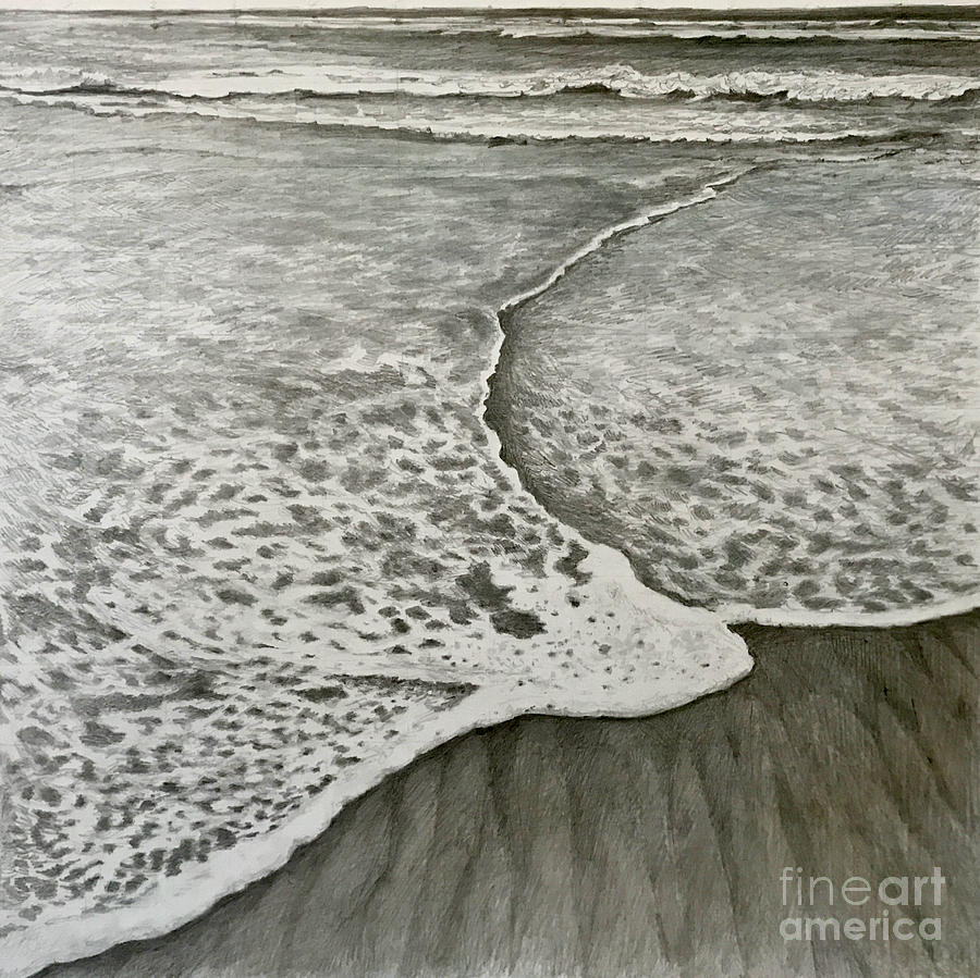 The Healing Waves Drawing by Fumiyo Yoshikawa