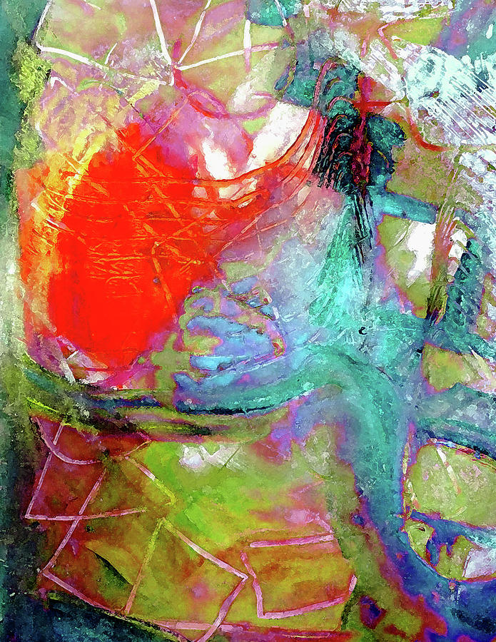 The Heart Of The Matter Abstract Painting Painting by Lisa Kaiser