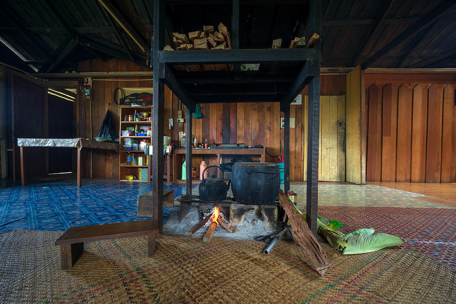 The hearth is centre of life, its where meals are cooked based on rice for Kelabit. Kelabit longhouses are made up of row of hearths, each belonging to one family. Photograph by Shaifulzamri.com