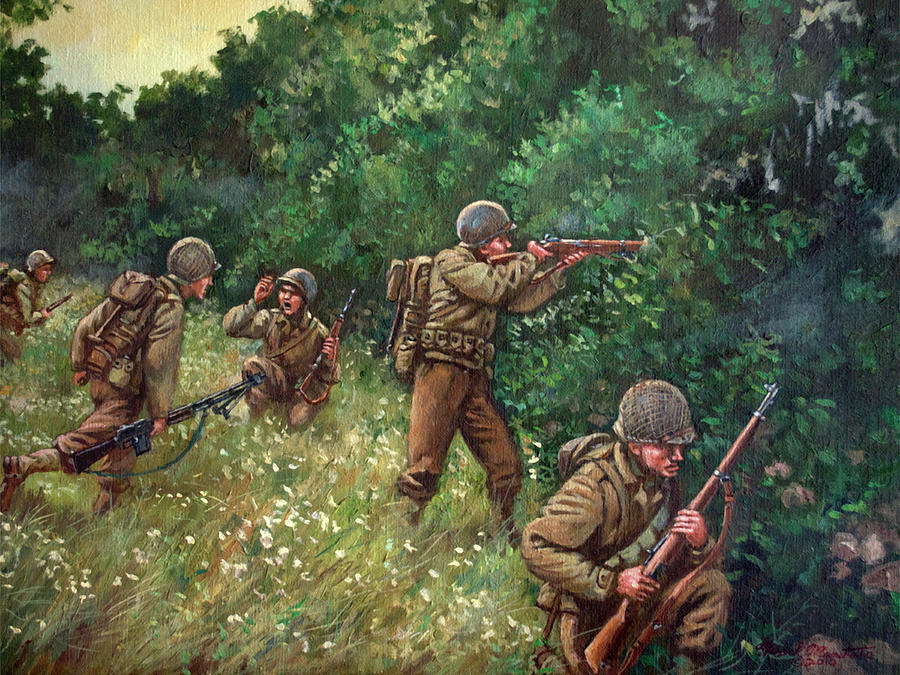 The Hedgerows - Normandy France 1944 Painting by Mark Maritato - Pixels