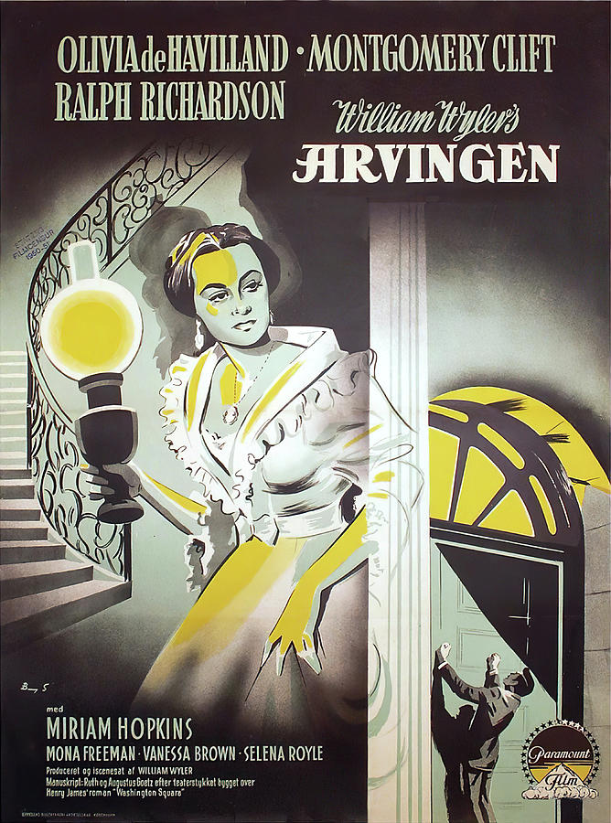 Olivia De Havilland Mixed Media - The Heiress-b, 1949 - art by Benny Stilling by Movie World Posters