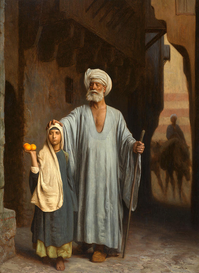 The helping Hand Painting by Jean-Leon Gerome