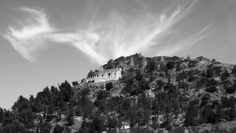 Black And White Photograph - The Hermitage of Cartama Malaga Spain by Yan Moh