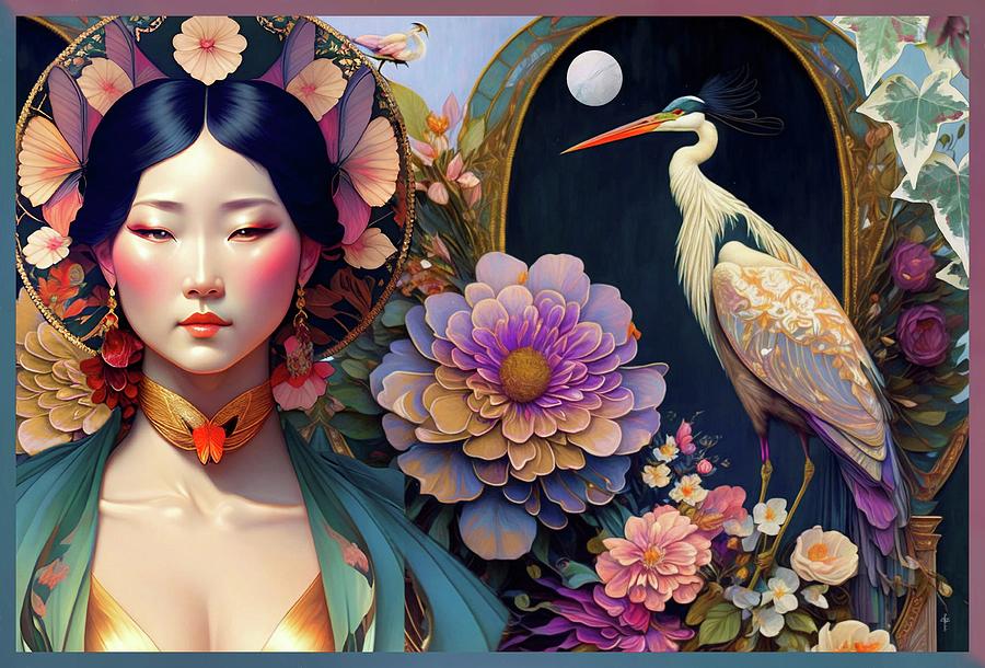 The Heron And The Princess Digital Art by Daniel Arrhakis - Fine Art ...