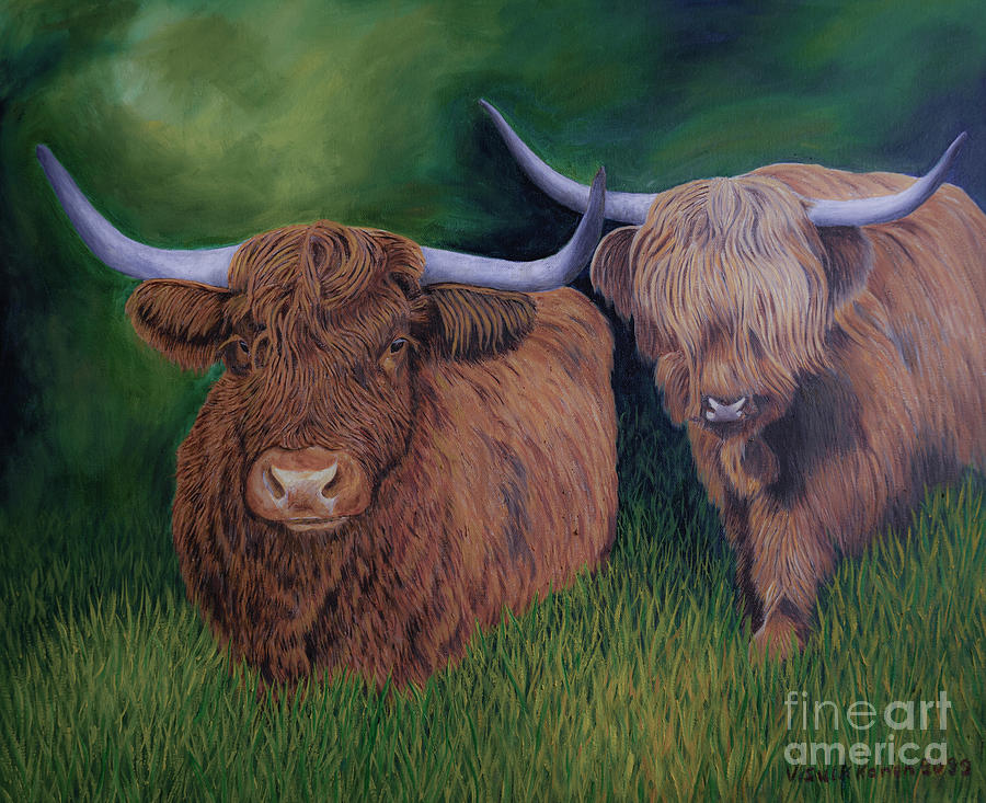 The Highland Cows Painting