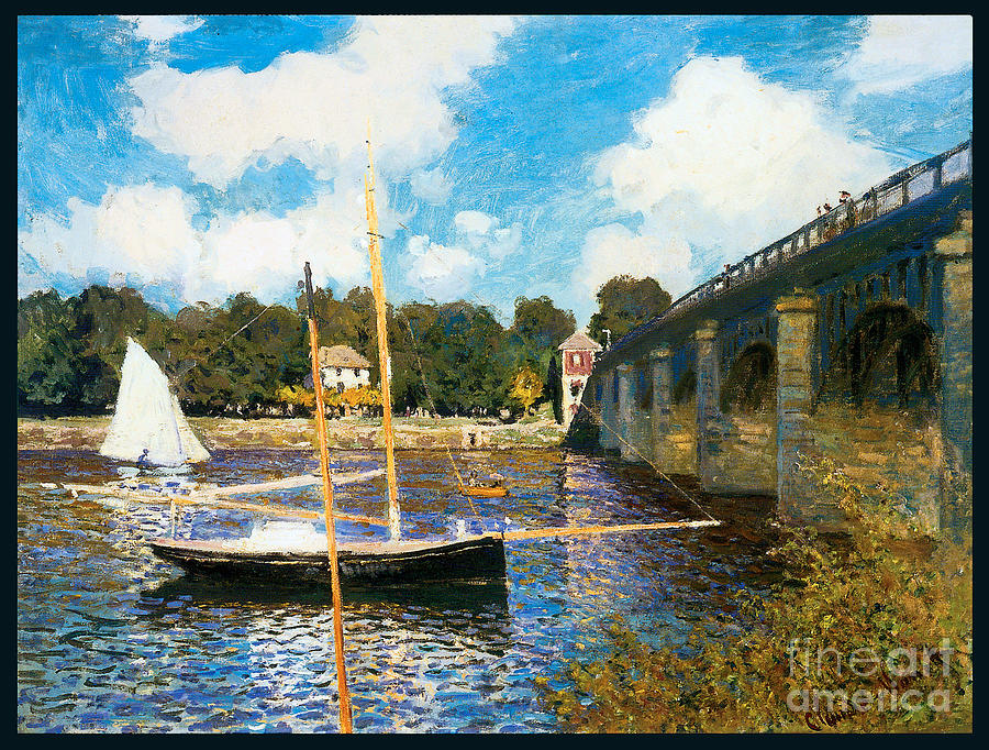 The Highway Bridge at Argenteuil 1874  Painting by Claude Monet