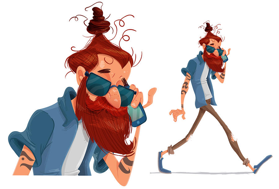 The Hipster Drawing by Cleristonribeiro