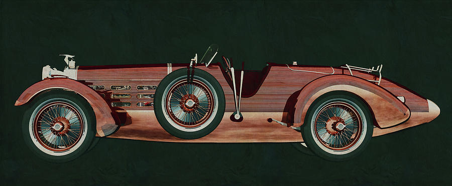 The Hispano Suiza H6 Tulipwood from 1924 exudes exclusivity. Painting by Jan Keteleer