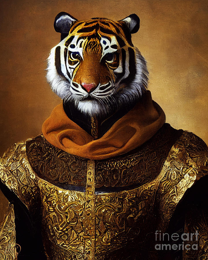 The history of the felines III Digital Art by Laurent P TELIAS Fine