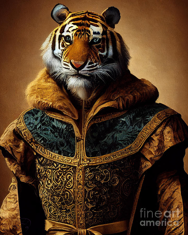 The history of the felines V Digital Art by Laurent P TELIAS Fine Art