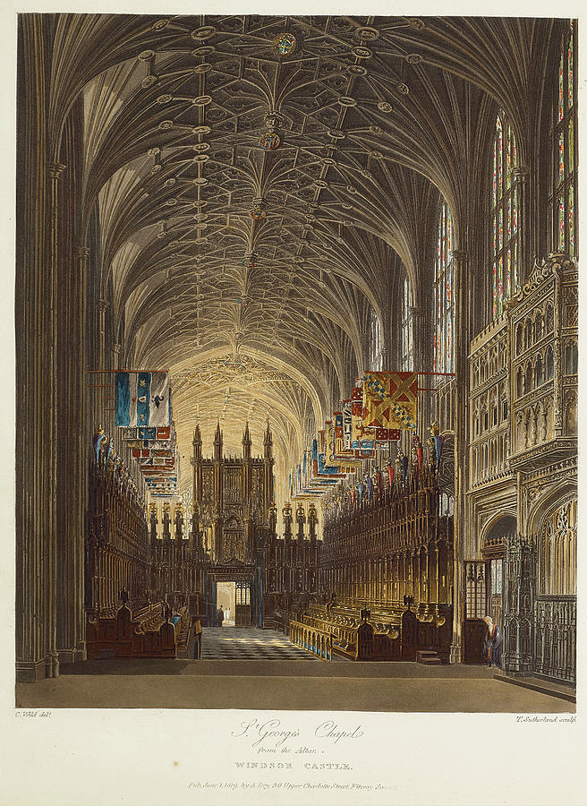 The History of the Royal Residences of Windsor Castle Painting by ...