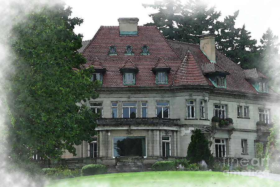 The Hittock Mansion Digital Art by Kirt Tisdale