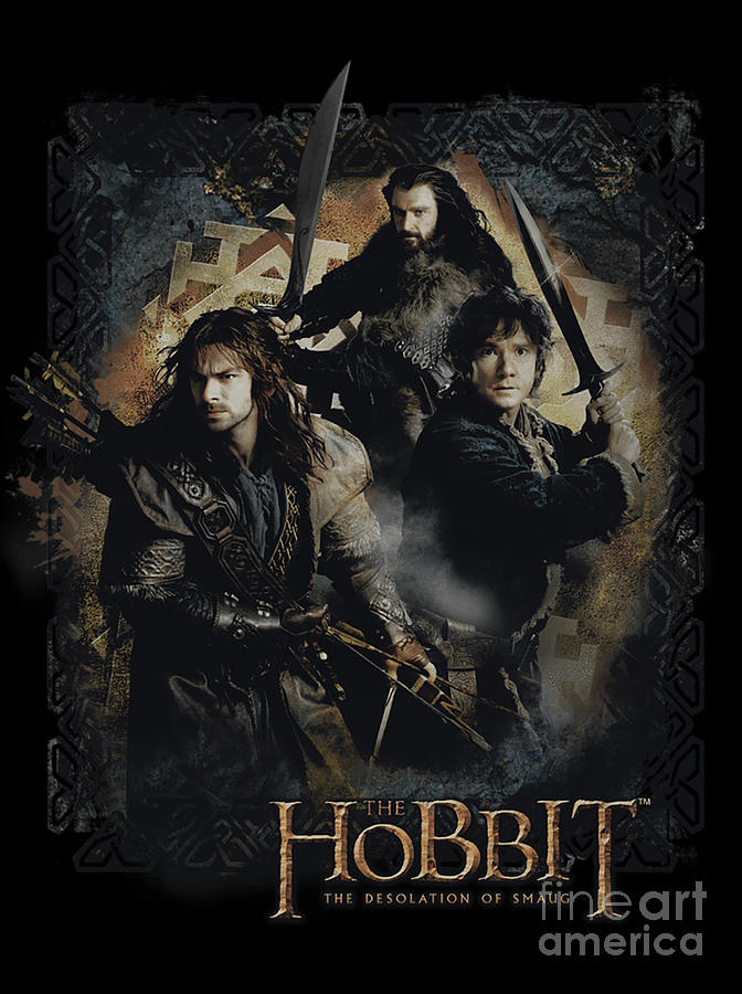 Halloween Digital Art - The Hobbit Lotr Thorin Bilbo Kili by Rose Wick
