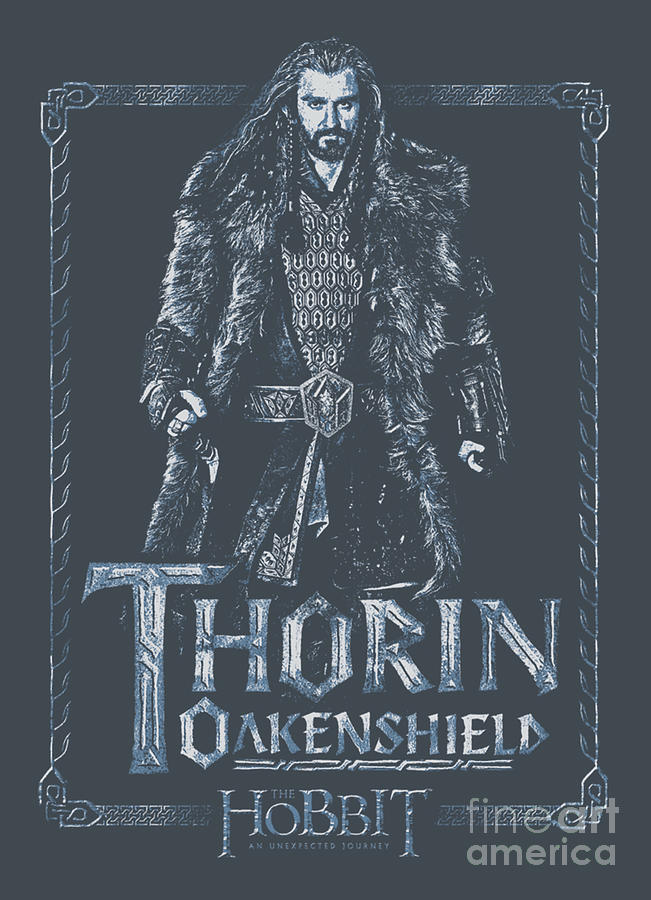 Halloween Digital Art - The Hobbit Lotr Thorin Stare In Frame by Rose Wick