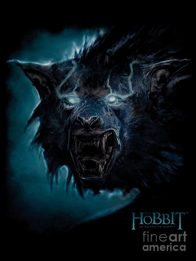 Halloween Digital Art - The Hobbit Lotr Warg Wolf by Rose Wick