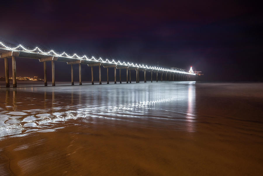 The Holiday Lights of Scripps Pier Photograph by Joseph S Giacalone