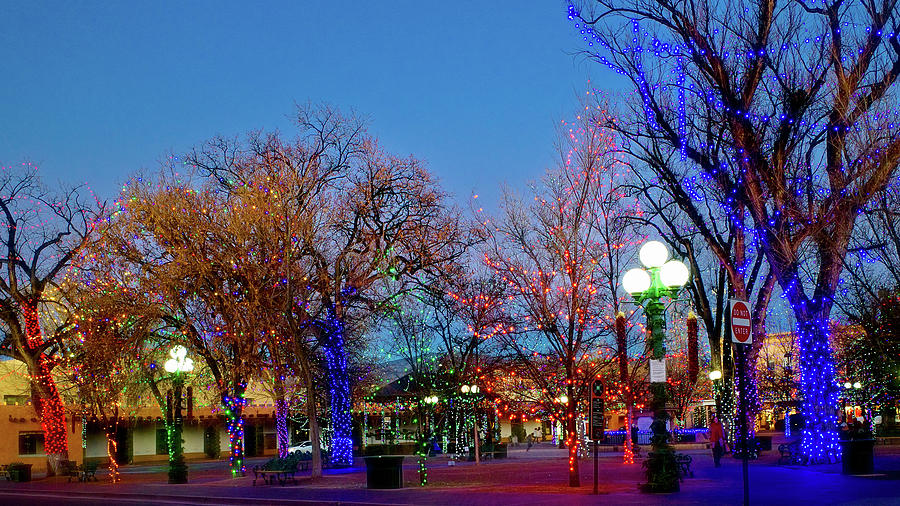 The Holidays on Old Town Plaza Albuquerque Photograph by Allen Coles ...