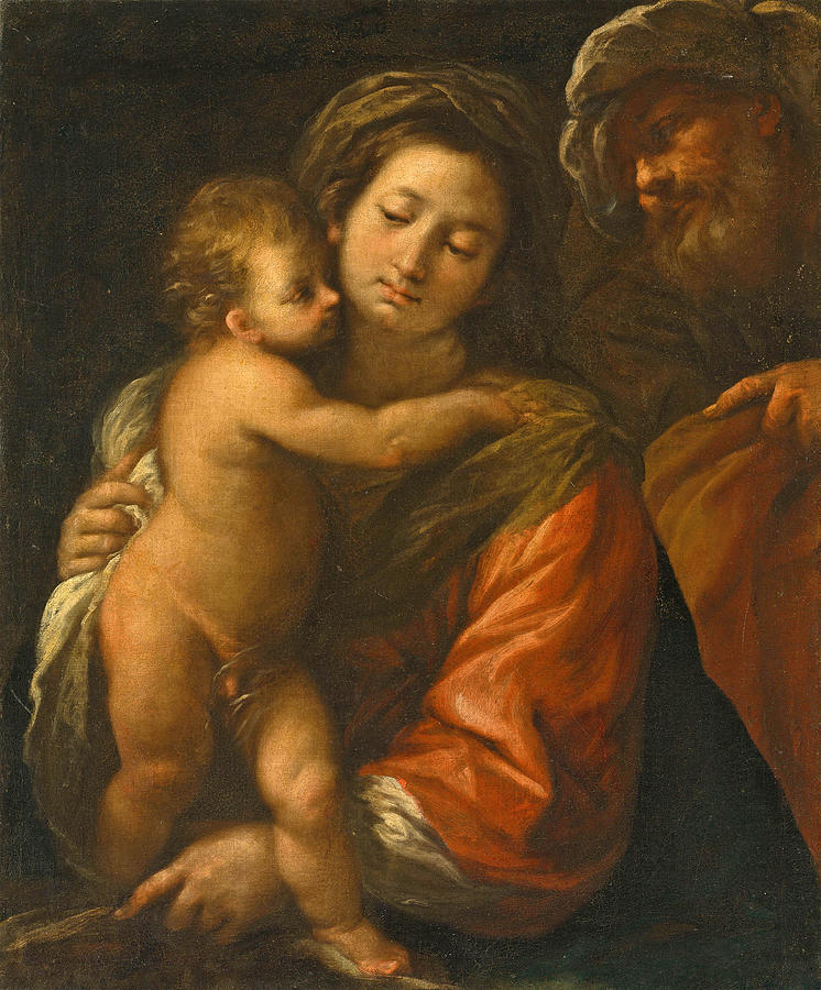 The Holy Family 2 Painting by Carlo Francesco Nuvolone