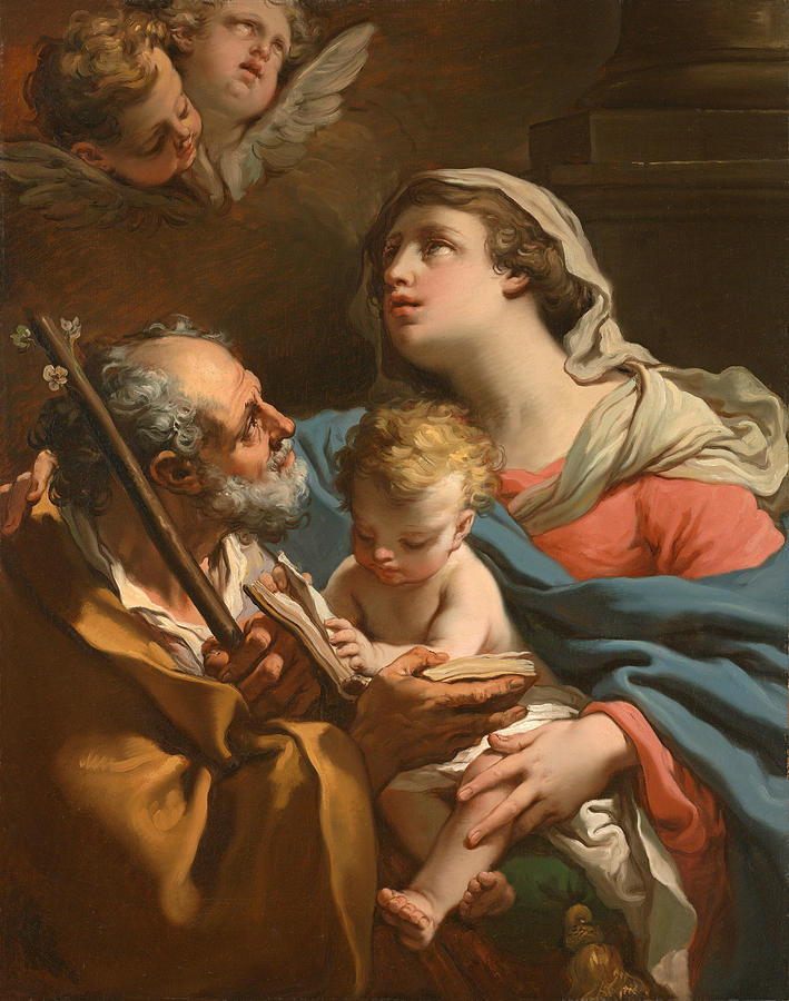 The Holy Family 2 Painting by Gaetano Gandolfi