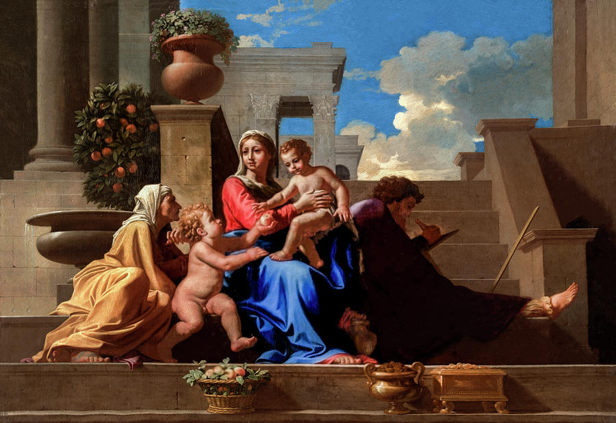The Holy Family on the Steps by Nicolas Poussin Photograph by Carlos Diaz