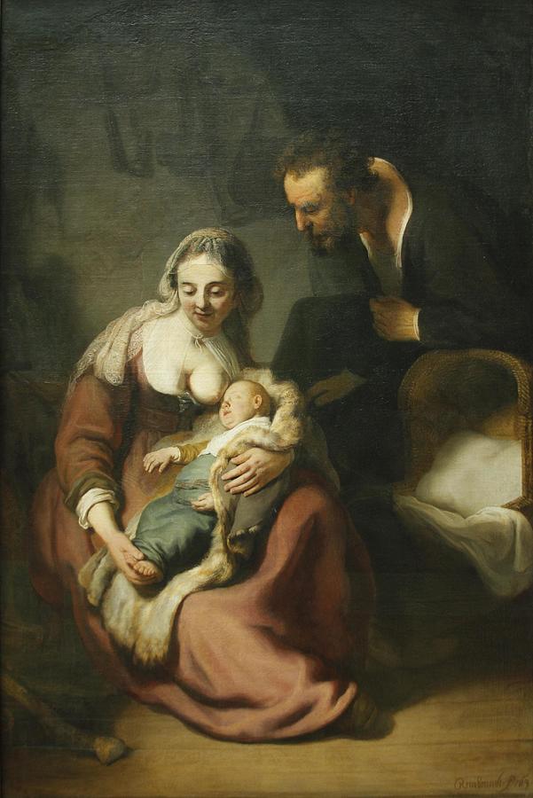 The Holy Family Painting by Rembrandt