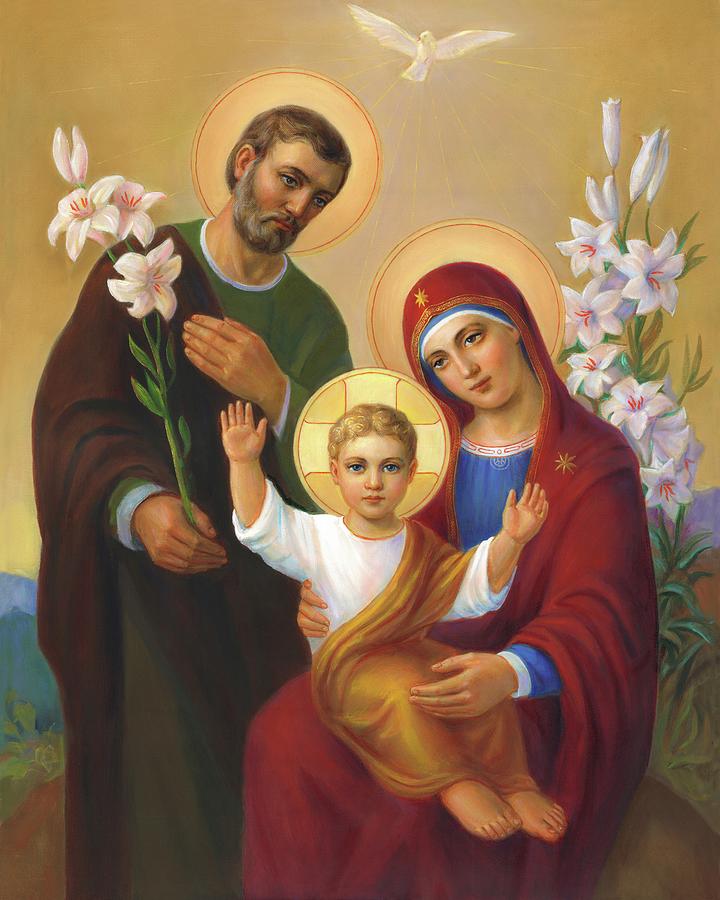 Jesus Christ Painting - The Holy Family by Svitozar Nenyuk