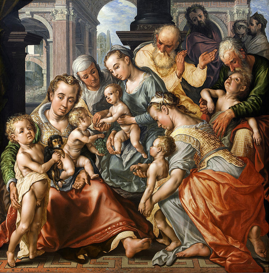 The Holy Kinship Painting by Joachim Beuckelaer