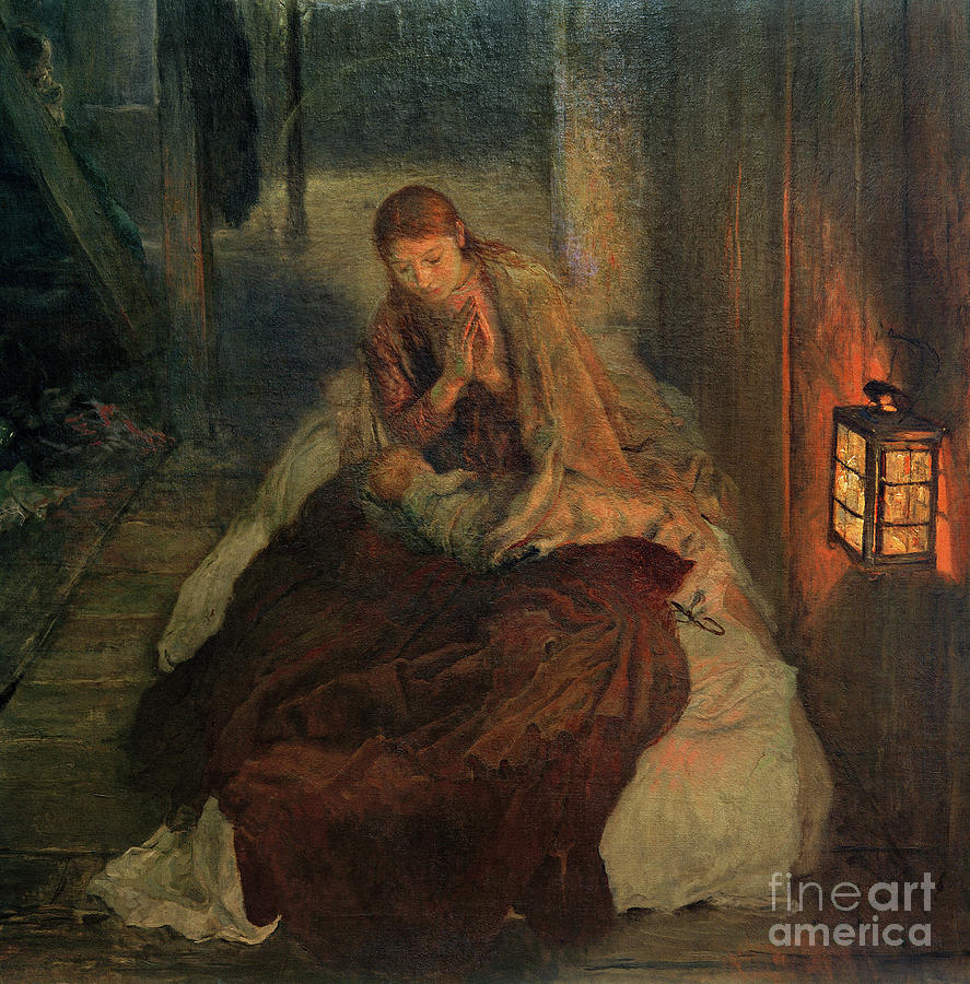 The Holy Night Painting by Fritz von Uhde