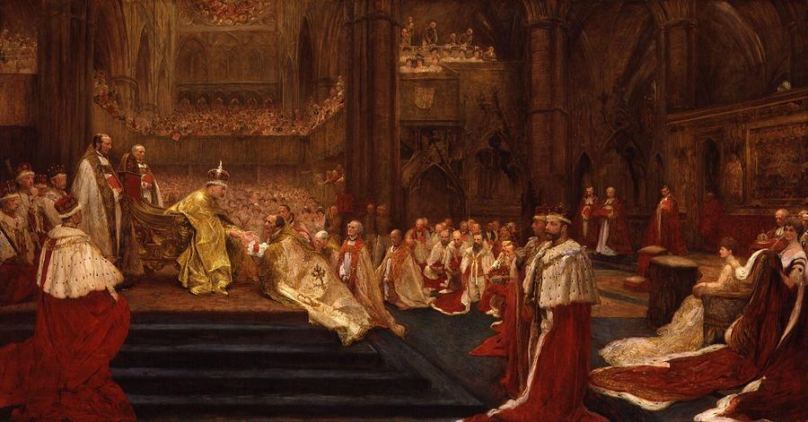 The Homage-Giving Westminster Abbey 9th August 1902 Painting by John ...