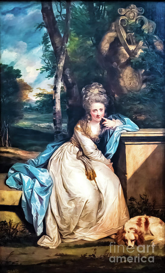 The Honourable Mary Monckton by Joshua Reynolds 1777 Painting by Joshua Reynolds