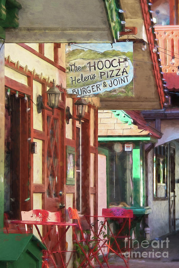 The Hooch Helens Pizza Burger and Joint Painted Photograph by Amy Dundon