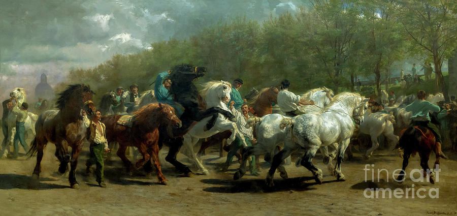 Rosa Bonheur Photograph - The Horse Fair, 1852-1855 by Kate Kimber