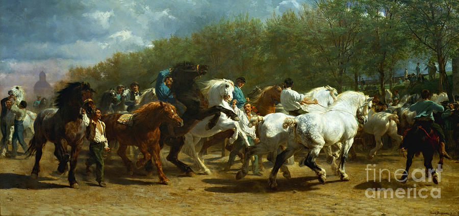 The Horse Fair aka Le Marche aux Chevaux Painting by Peter Ogden