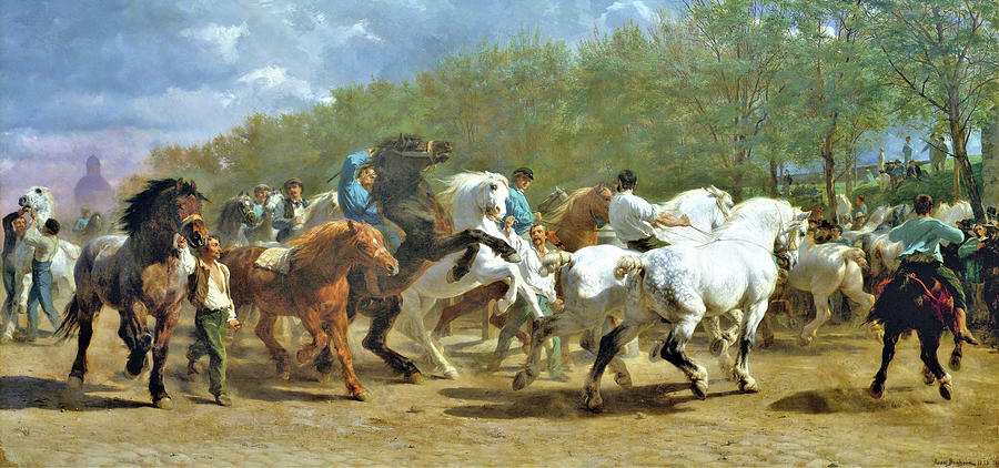 Rosa Bonheur Painting - The Horse Fair - Digital Remastered Edition by Rosa Bonheur