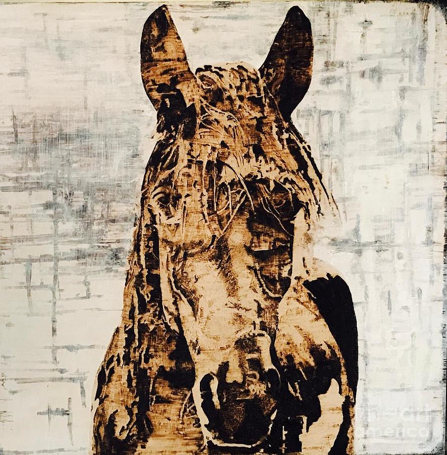 The Horse Pyrography by Lance Gebhardt