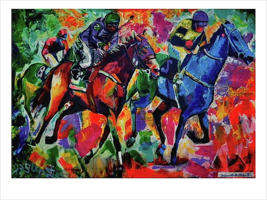 The Horse Race Painting by Ken Pridgeon