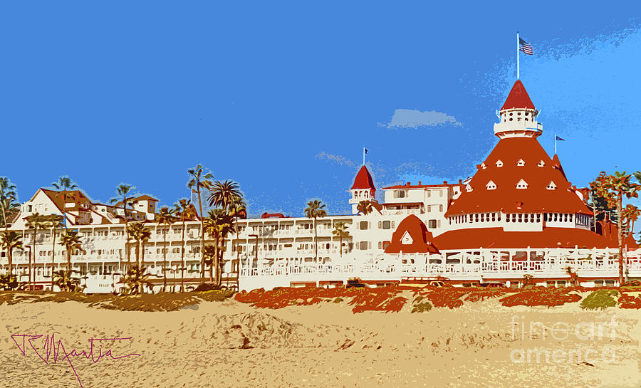 The Hotel Coronado  Digital Art by Art Mantia