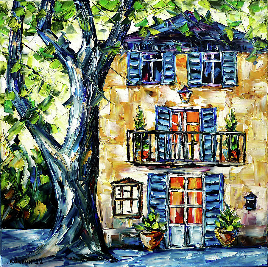 The House In Provence Painting by Mirek Kuzniar