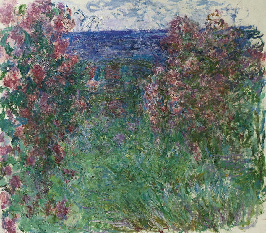 The House in Roses, 1925 Painting by Claude Monet