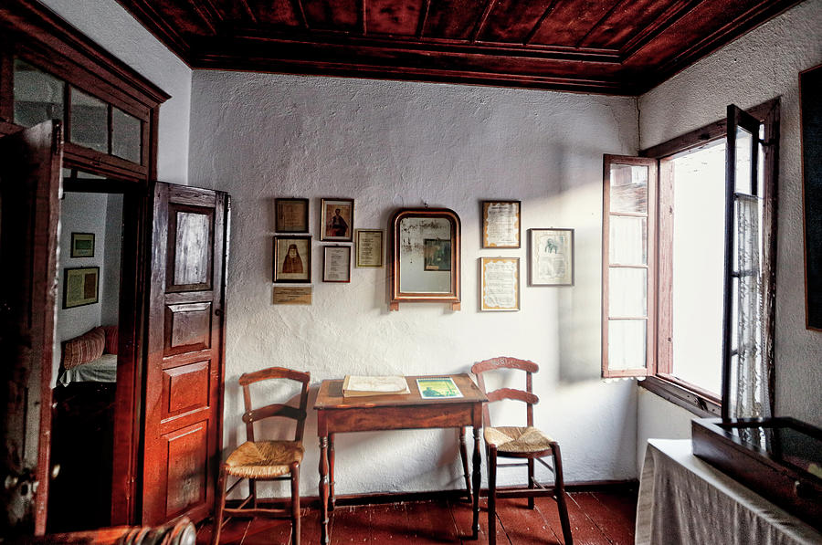 Greek Photograph - The house of Alexandros Papadiamantis in Skiathos, Greece by Constantinos Iliopoulos
