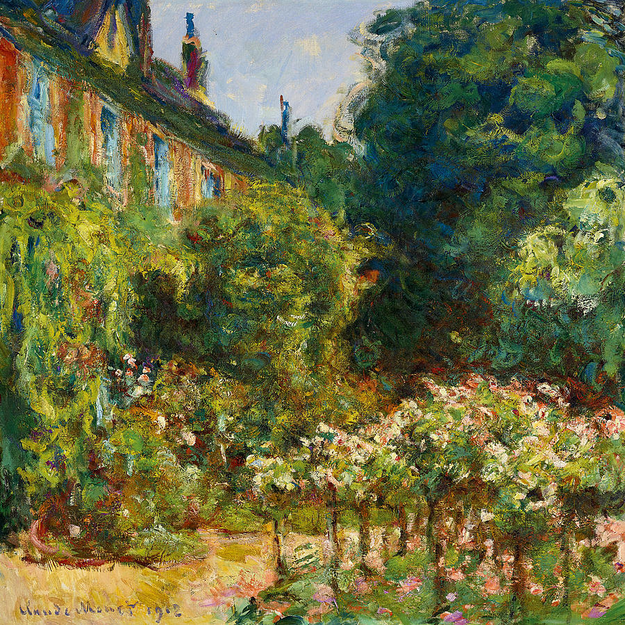 The House of the Artist at Giverny Painting by Claude Monet