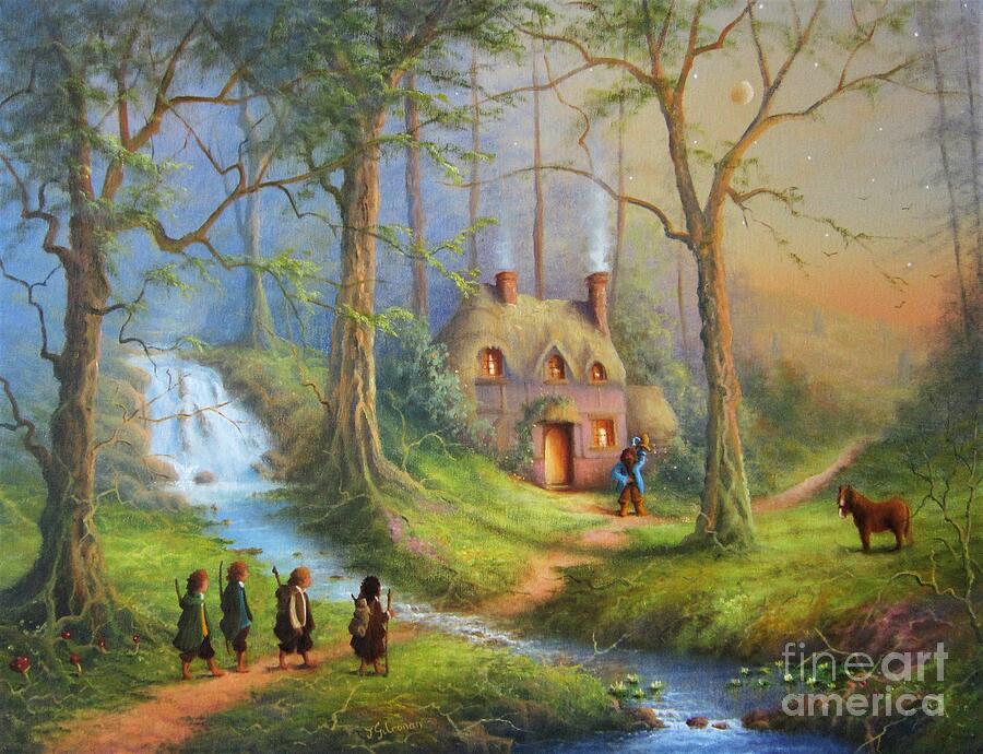 The Hobbit Painting - The House Of The Forest Guardian. by Joe Gilronan
