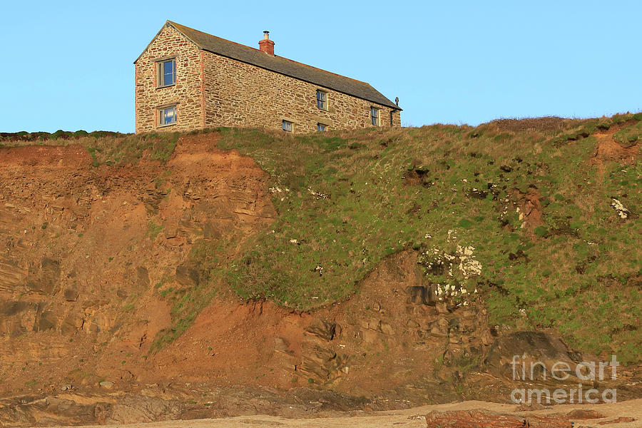 The House on the Cliff at Fishing Cove Photograph by Terri Waters