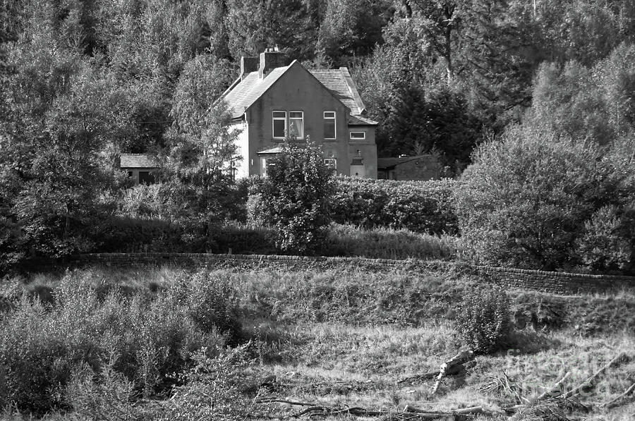 The house on the hill, in Monochrome Photograph by Pics By Tony