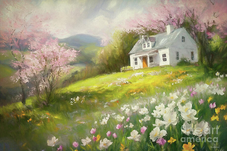 The House On The Hill Painting by Tina LeCour The House On The Hill Painting by Tina LeCour