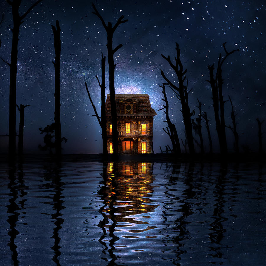 The House on the Lake Digital Art by Mark Andrew Thomas