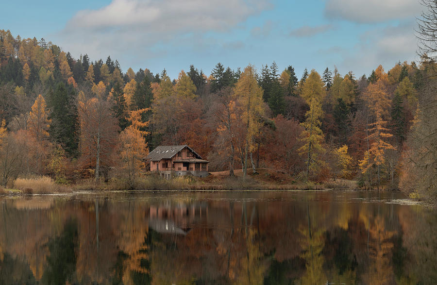 The house on the lake Photograph by Pietro Ebner