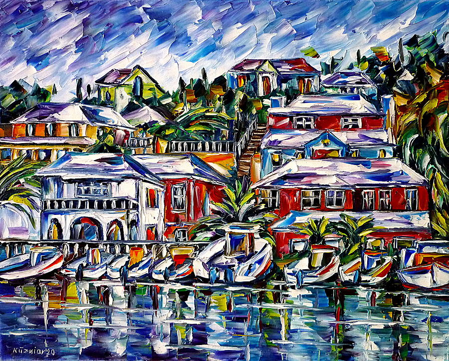 The Houses Of Bermuda Painting by Mirek Kuzniar