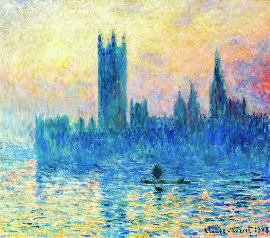 The Houses of Parliament Sunset by Claude Monet Painting by Claude Monet