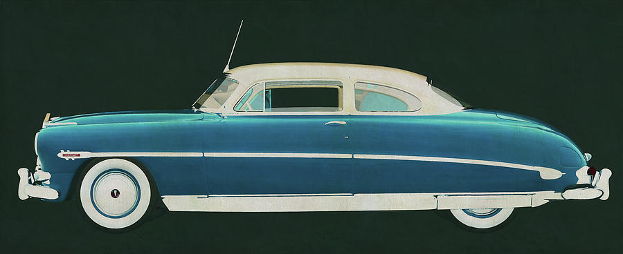 The Hudson Hornet Coupe from 1953 American middle class that fit Painting by Jan Keteleer